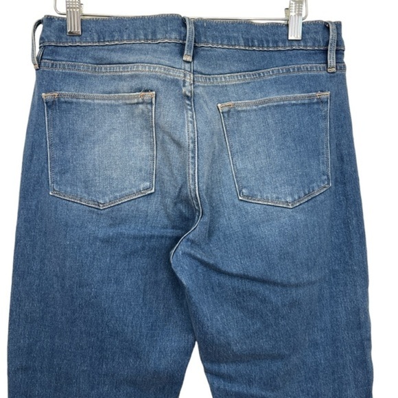 FRAME Denim Le High Straight Embellished Raw Hem Jeans - Picture 4 of 9